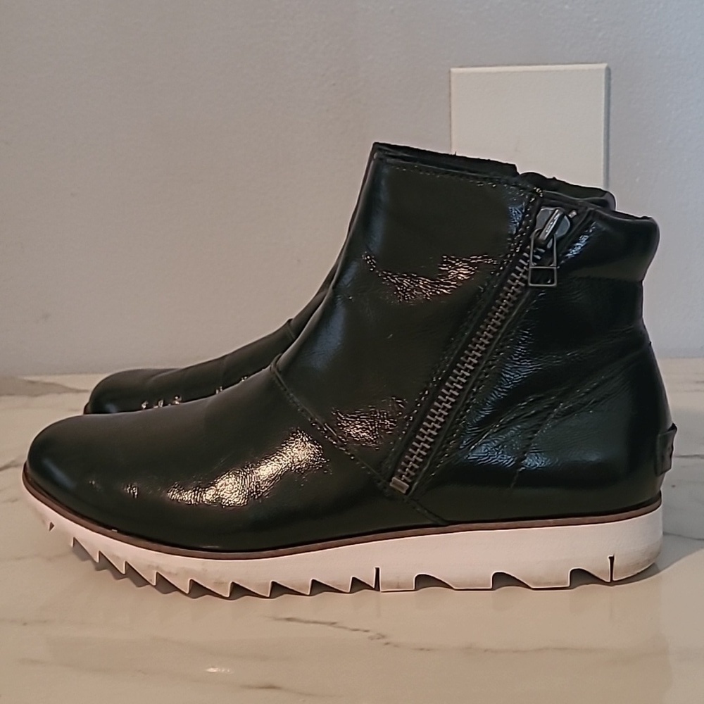 Black Leather Ankle Boots - Picture 5 of 13